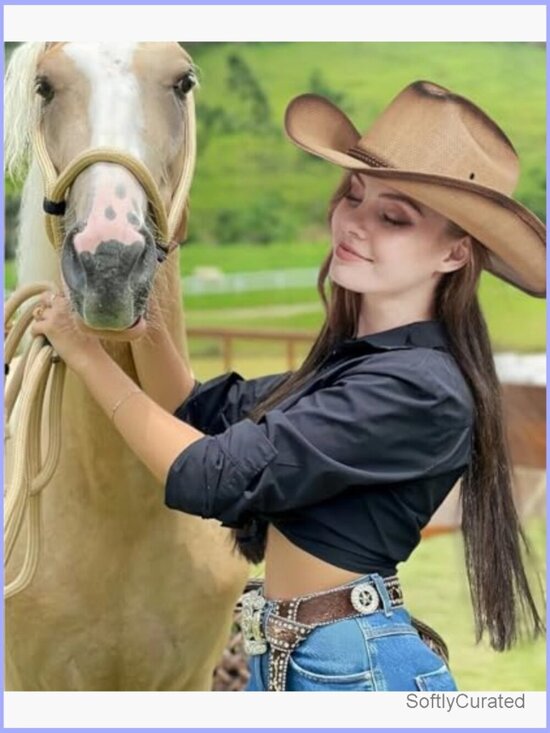 Straw Cowboy Hat with Cattleman Crease, Wide Brim Western Unisex main image 7